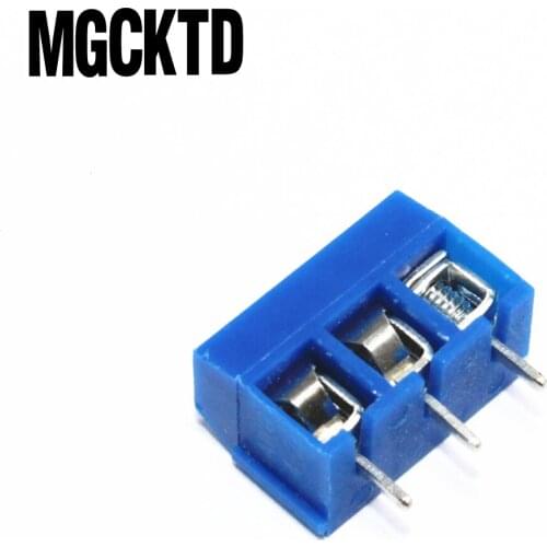 100PCS 250V 16A 3 Pin Screw Terminal Block Connector 5mm Pitch B Integrated Circuits