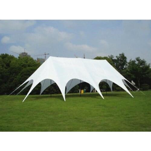 14m x 25m Three Poles Star Marquee Tent Trade Show Exhibition Wedding Tent PVC Material Stretch Event Tents Fly Spider Sun Shade