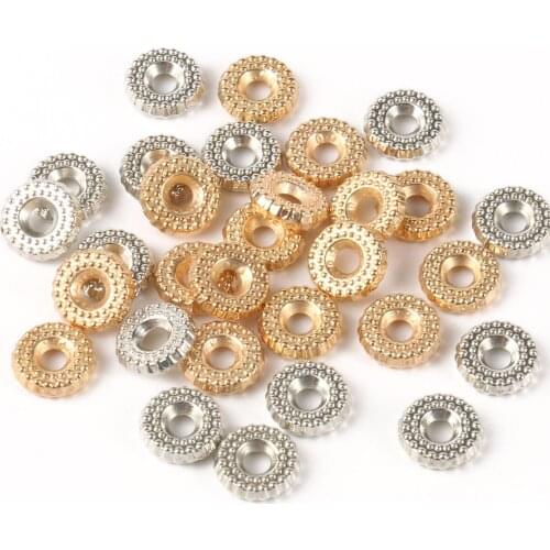 300/600pcs Loose Beads Pattern European Bead Big Hole Plastic CCB Beads for Jewelry Making (not Metal) flower spacer beads
