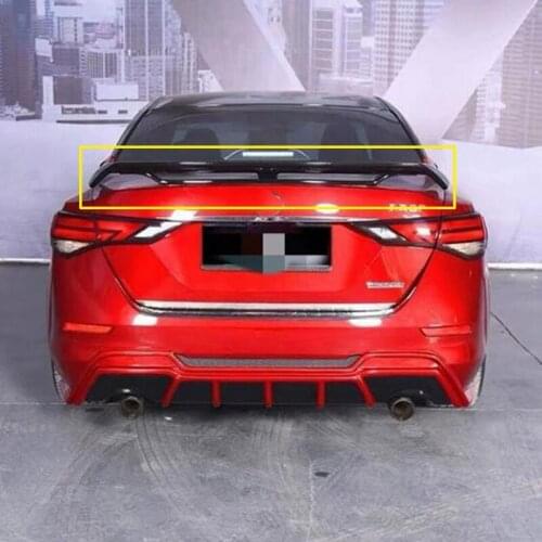 For Spoiler Wing Accessories New Nissan Sentra SYLPHY Car Trunk Rear Lip Double Layer Tail Fin Sentra ABS Material 2019