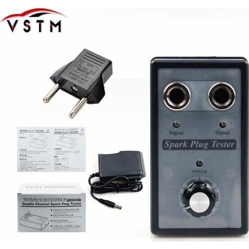 Car Spark Plug Tester Adjustable Double Hole European standard plug Detector Ignition Plug Analyzer for Gasoline Car accessories