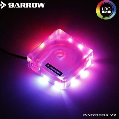Barrow PC water cooling DDC pump cover top Acrylic 5V light for water cooler Water Tank building YBGSR V2
