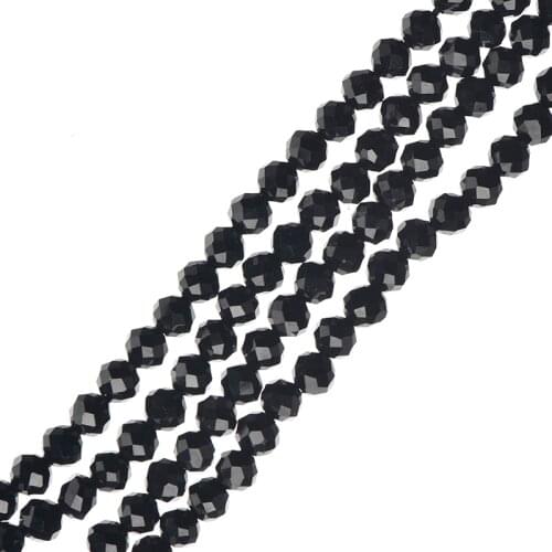 Shining Black Faceted Black Amrit Stone 3mm-2mm Stone Loose beads 15inch Making Design Bracelets jewelry Gifts H532