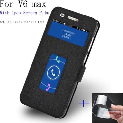 For ZTE Blade V6 max V6max shell case For ZTE V 6 max cover view window PU leather case For ZTE V6 max Flip case back cover