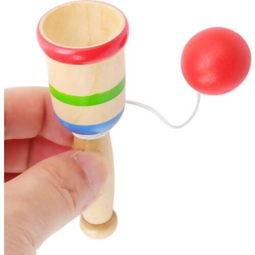 Wooden Toy Coordination Game Sword Juggling Ball Skills Wooden Skill Educational Toy For Children Kids Gift