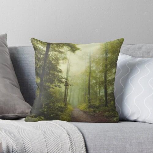 Long Forest Walk Throw Pillow Cushion Cover Polyester throw pillows case on sofa home living room car seat decor 45x45cm