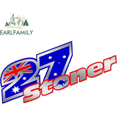 EARLFAMILY 15cm x 5cm Car Sticker Autocollants 27 Casey Stoner Stickers Argent Auto Moto GP Voiture Tuning Car Styling Decal