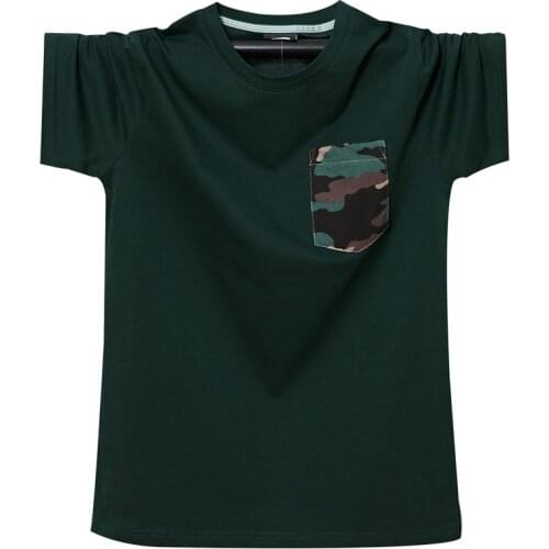 Large Size 5XL Men T-shirt Short Sleeves Oversized T Shirt Cotton Male Tee Summer Camouflage Pockets T Shirt Summer Tops Tees