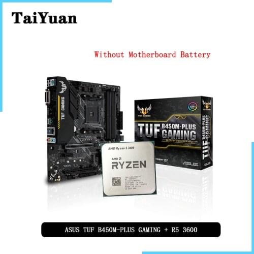 AMD Ryzen 5 3600 R5 3600 CPU + ASUS TUF B450M PRO GAMING Motherboard Suit Socket AM4 All new but without cooler