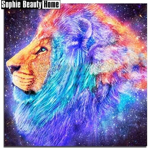 Full Square/Round Drill 5D DIY Diamond Painting Sale Aniaml Color Lion Diamond Embroidery Cross Stitch Mosaic Wall Decor 18A017