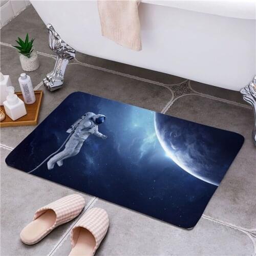 Astronaut Entrance Door Floor Mat Door Mat Rectangle Non-Slip Foot Pad Home Welcome Carpet For Hallway Bath Kitchen Doormat