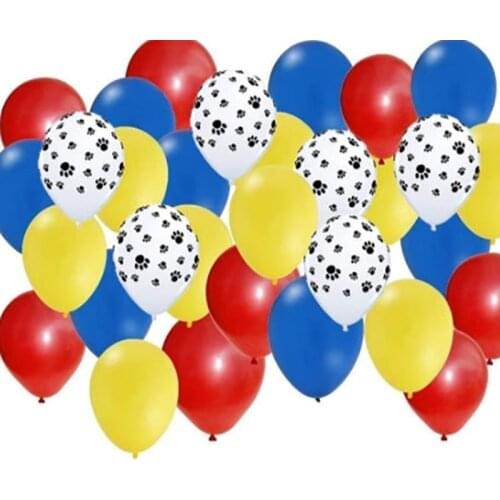 30pcs Mix 2.3g Pets Dog Paw Latex Balloons Animal Theme Party Decor Kids Classic Toys Globos Helium Air Inflatable Balls Supply