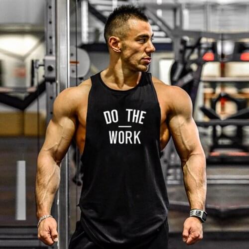 Men Summer Gym Fitness Cotton Tank Tops Joggers Sleeveless Shirt Breathable Tops Male Fashion Tanktop Bodybuilding Clothes