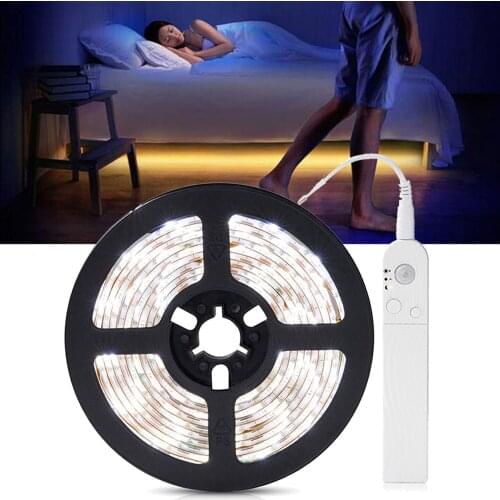 5V Motion sensor night light 1M 2M 3M AA battery powered/Rechargeable lamp For Bedroom Decoration Stairs smart Auto induc