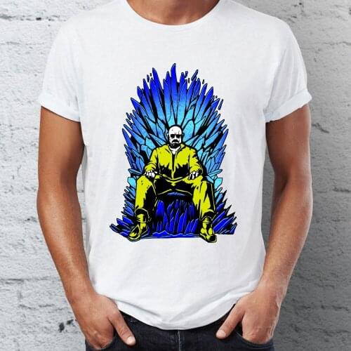 New Men short sleeve t-shirt Throne of Blue Ice Breaking Bad Heisenberg t shirt cool tees tops harajuku streetwear