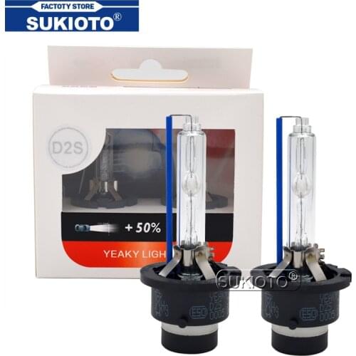 SUKIOTO Original Yeaky 35W 4500K 5500K 6500K Xenon D2S D2R Car Headlight Bulb Lamps For Auto D2 HID Replacement Ballast Kit