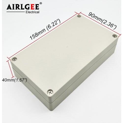 158 x 90 x 40mm ABS Plastic Dustproof IP65 Sealed Electronic DIY Outdoor Wire Distribution Box Waterproof Junction Box Case