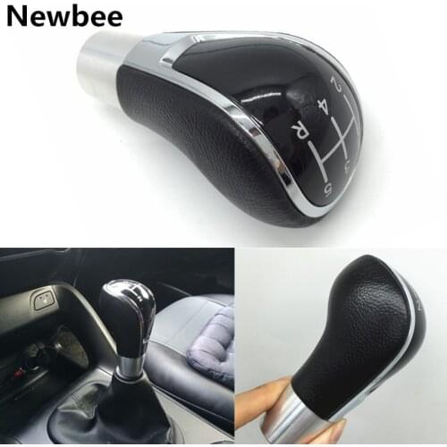 For Mitsubishi ASX 2010-2015 / Hyundai Elantra IX35 Leather Manual Gear Shift Knob Lever Stick Pen Handle Head Handball