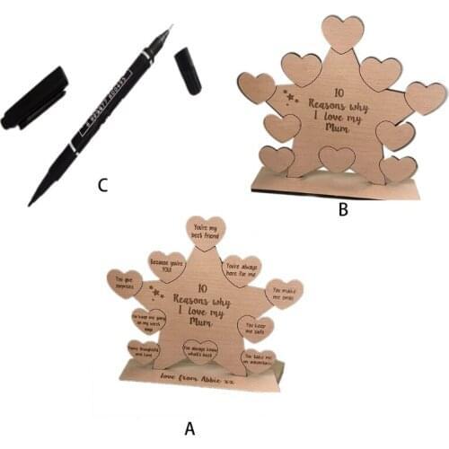 Handmade Wooden Mothers day Decorations 10 Reasons Why I Love My Mum Sign Women Ladies Wife Anniversary Gift Home Decor 449E