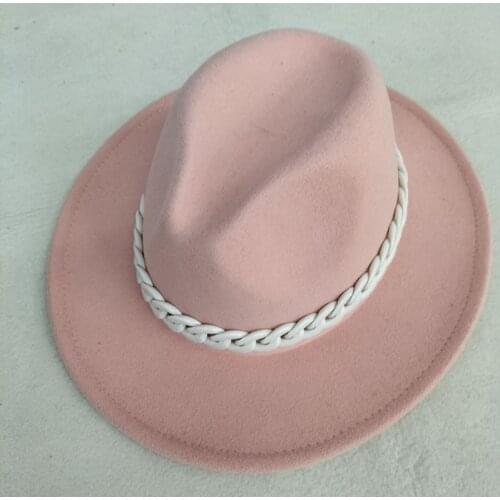 Fedora hat women Wide Brim Gradient color designed panama vintage artificial jazz cap Black Derby panama caps women winter hats