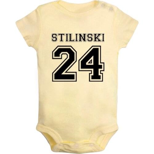 Stiles Stilinski No.24 Teen Wolf Lacrosse Forest State of Mind Newborn Baby Girl Boys Clothes Short Sleeve Romper Outfits