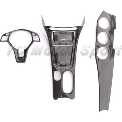 Dry Carbon Fiber Interior Trim Kit 7pcs Fit For 2014-2015 MB A CLA GLK Class W176 W117 X156 LHD Interiro Trim Kit