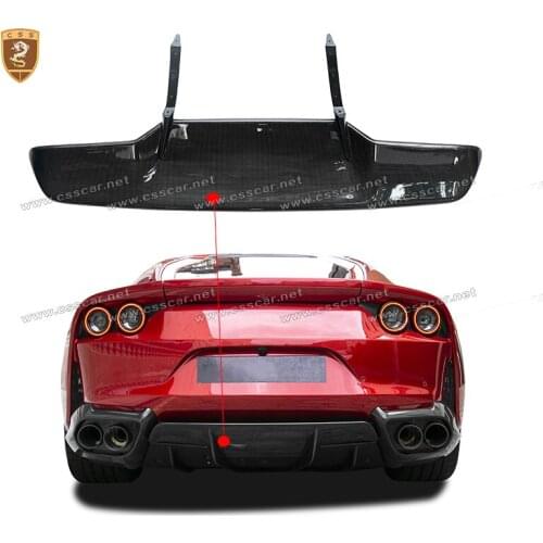 For Ferrari 812 Superfast Dry Carbon Fiber Rear Diffuser OEM Style Body Kits For 812 Carbon Rear Lip Car Styling Accessories