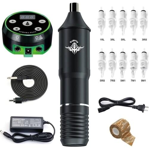 Tattoo Machine Kit Professional Tattoo Machine Rotary Pen Set Cartridge Needles for Permanent Makeup Machine Eyebrow Body Artist