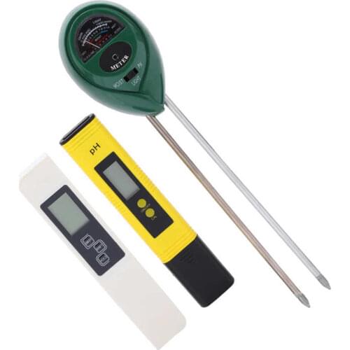 Soil Tester ABS Soil PH Tester PH TDS EC Tester for PH for Moisture for Light for Garden for Outdoor