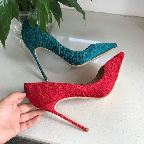 NEW ARRIVE Women Shoes Blue Snake Printed Sexy Stilettos High Heels 12cm/10cm/8cm Office Heels Pointed Toe Women Pumps