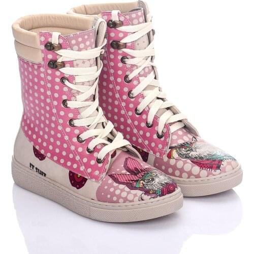 Streetfly 2021 new fashion Winter autumn colorful printed women Boots Non-slip sole Waterproof orthopedic boots