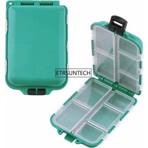 100Pcs Storage Case Box Plastic Fishing Lure Spoon Hook Bait Tackle Box Small Accessory Box Square Fishhook