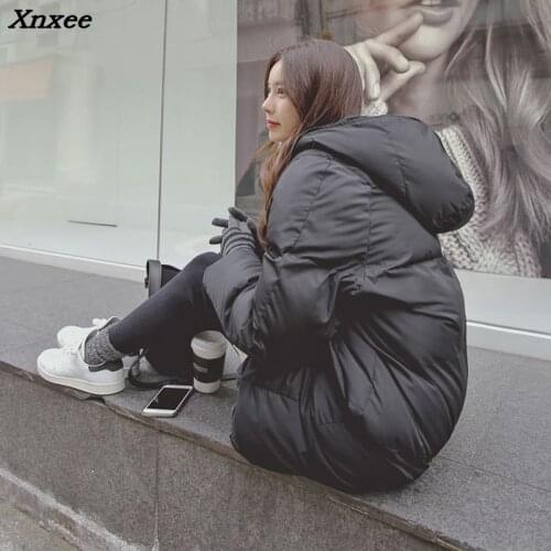2018 Black Warm Hooded Cotton Long Parka Plus Size Winter Jacket Women Coat Thick Cotton Loose Padded Wadded Inverno Casaco
