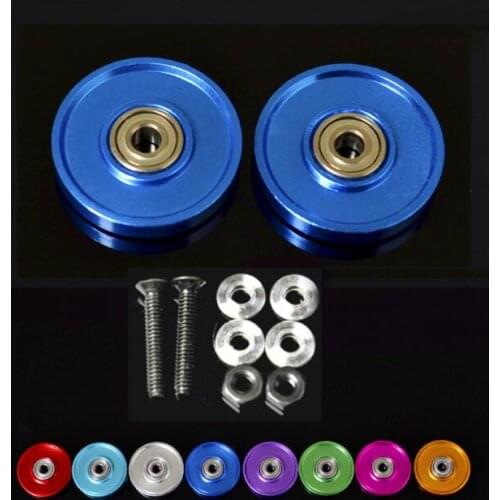 4PCS 13mm Aluminum Ball-race Rollers for Tamiya Mini 4WD Racing Car Model 94860 13mm Guide Roller Spare Part