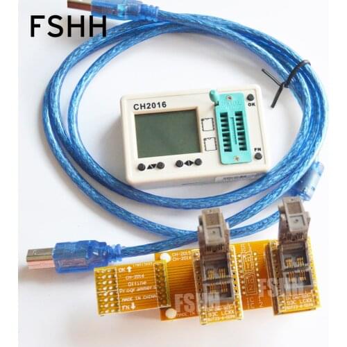 Offline programmers CH2016 SPI FLASH programmer+SOT23-6 test socket(for 93c/93lcxxx eeprom) Production 1 drag 2 programmer