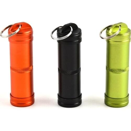 Outdoor EDC Survival Case Container Emergency Survival Pill Tank Aluminium Alloy Waterproof Capsule Seal Bottle First-aid Tools