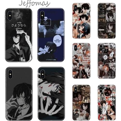 Anime Bungou Stray Dogs Dazai Osamu aesthetics black Phone Case Hull For iphone 4 4s 5 5s 5c se 6 6s 7 8 plus x xs xr 11 pro max