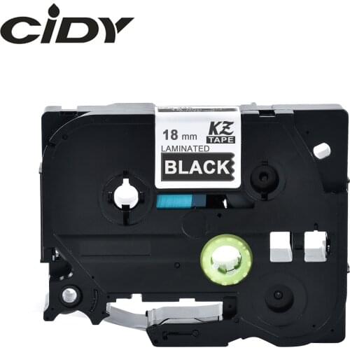 Cidy 20 Rolls Tze345 Tze-345 tz345 tz 345 tze 345 18mm Tze Laminated Compatible White on Black Brother Ribbon Cartridge