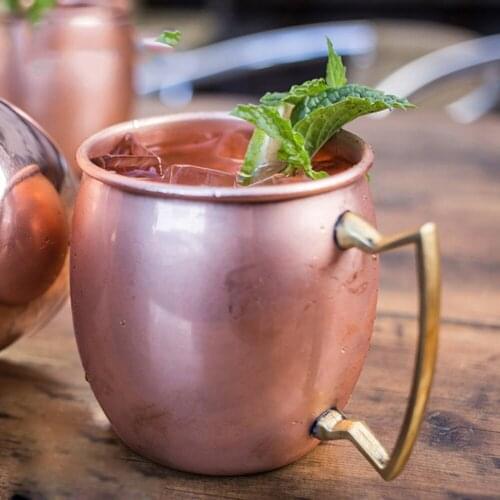 Mule Copper Mugs Stainless Steel Hammered Copper Mule Mug Drum Type Beer Drinkware Coffee Milk Tea Beer Cup Plated Canecas