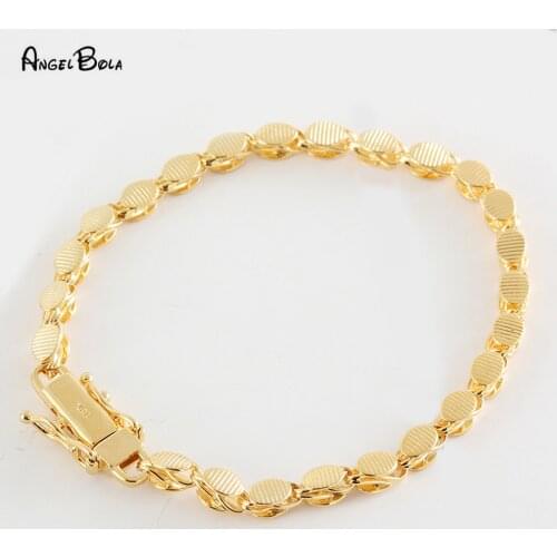 Muslim Islamic Dan-shaped pitted gold wristband fashion luxury charm bracelet Middle East jewelry accessories do not fade