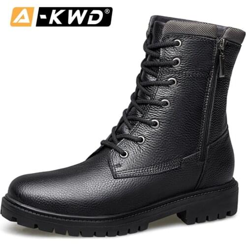 New Black Fur Men Shoes Winter Warm High-Tops Man Winter Shoes Winterschuhe Herren Autumn Single Ankle Booties Mens Boots Casual