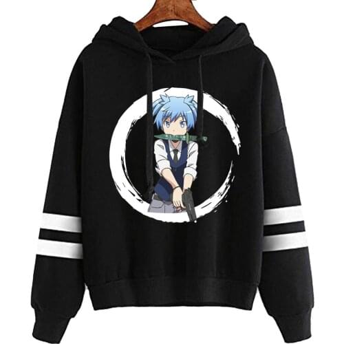 Anime Assassination Classroom Print Hoodies Men Harajuku Streetwear Winter Unisex Sweatshirts Male
