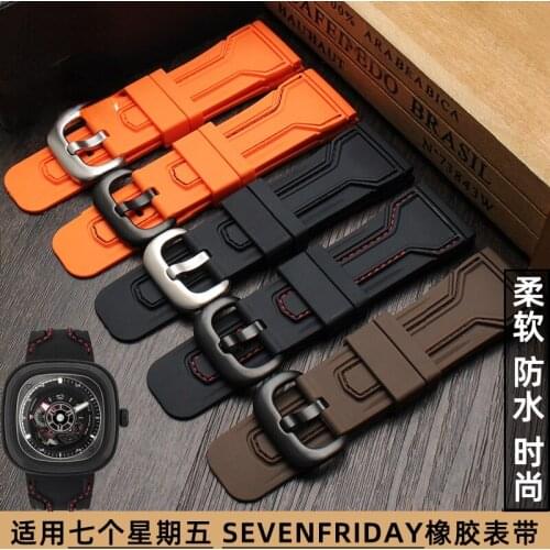 WatchBands for Seven Fridaies Rubber Watch Strap Egler Waterproof Watch Band Sevenfriday P Series Yp3c/02
