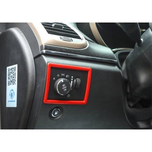 Head Light Switch Knob Decorative Cover Trim Sticker for Jeep Grand Cherokee 2011+ Stylish Car Accessories Interior Decoration
