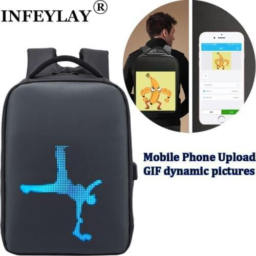 LED Display scree backpack Business travel Laptop Backpack Men outdoor backpack school Backpack woman Smart WIFI APP Digital bag