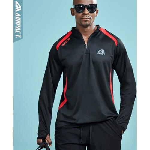 Aimpact Sporty Pullovers for Men Fashion Outdoor Biker Cycling Tops Shirts Male Autumn Fitness Running Gym Clothing Men AM4029