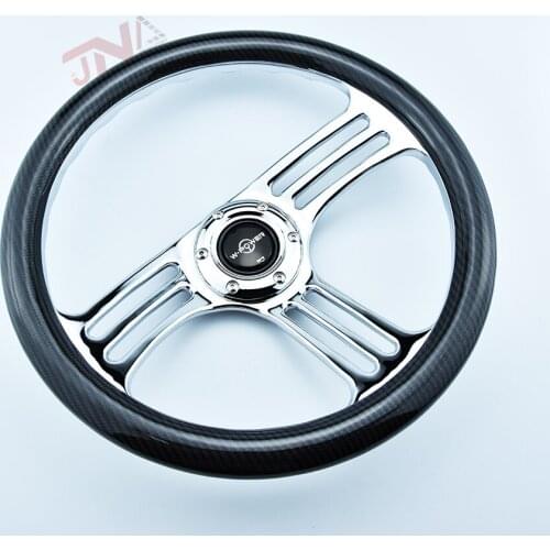 Universal Carbon Film Steering Wheel for game Water Transfer Chrome Spoke JDM Steering Wheel
