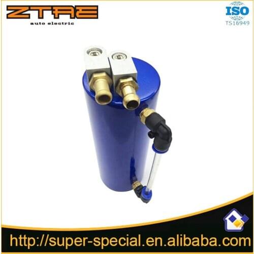 Universal 450ml Aluminum Racing Oil Catch Tank Can Round Can Reservoir Turbo Oil Catch Can Fuel Catch Tank