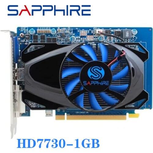 Used SAPPHIRE HD7730 1GB For AMD Video Card GPU Radeon HD 7730 GDDR5 128bit Graphics Cards PC Computer Game For Video Cards HDMI