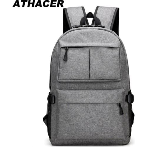 Athacer Laptop Bag Men USB Charging Waterproof Backpack Big Capacity Durable For Travel Business School Bag Women Casual DayPack